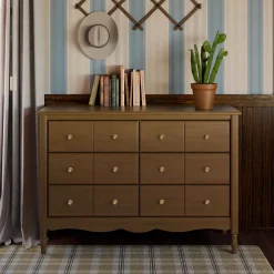 Hot Liberty 6-Drawer Assembled Dresser - Natural Walnut Storage Furniture