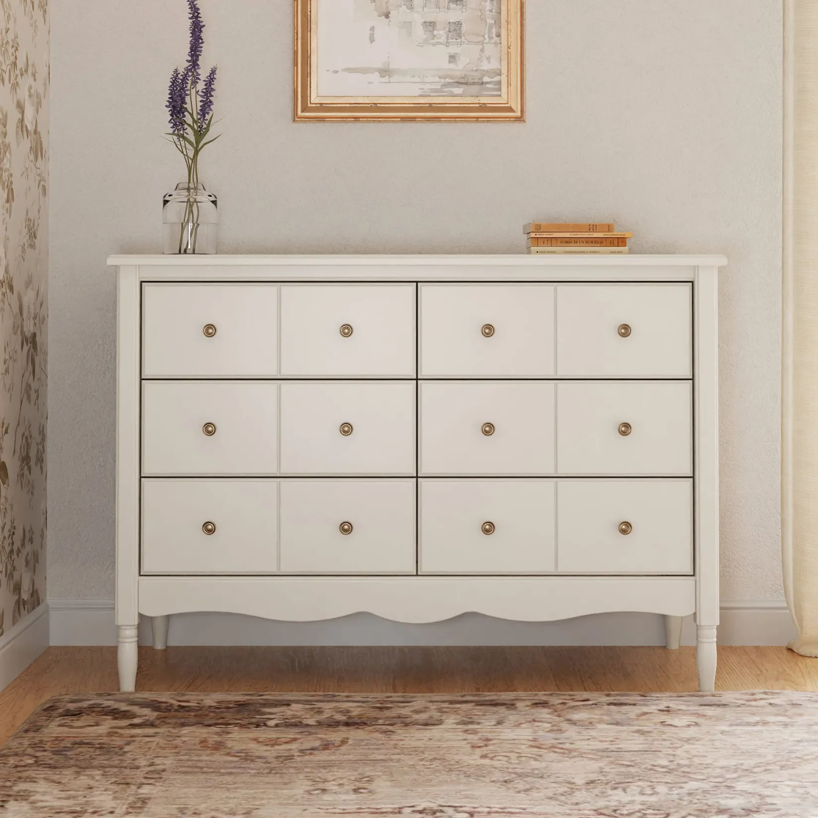 Outlet Liberty 6-Drawer Assembled Dresser - Warm White Storage Furniture
