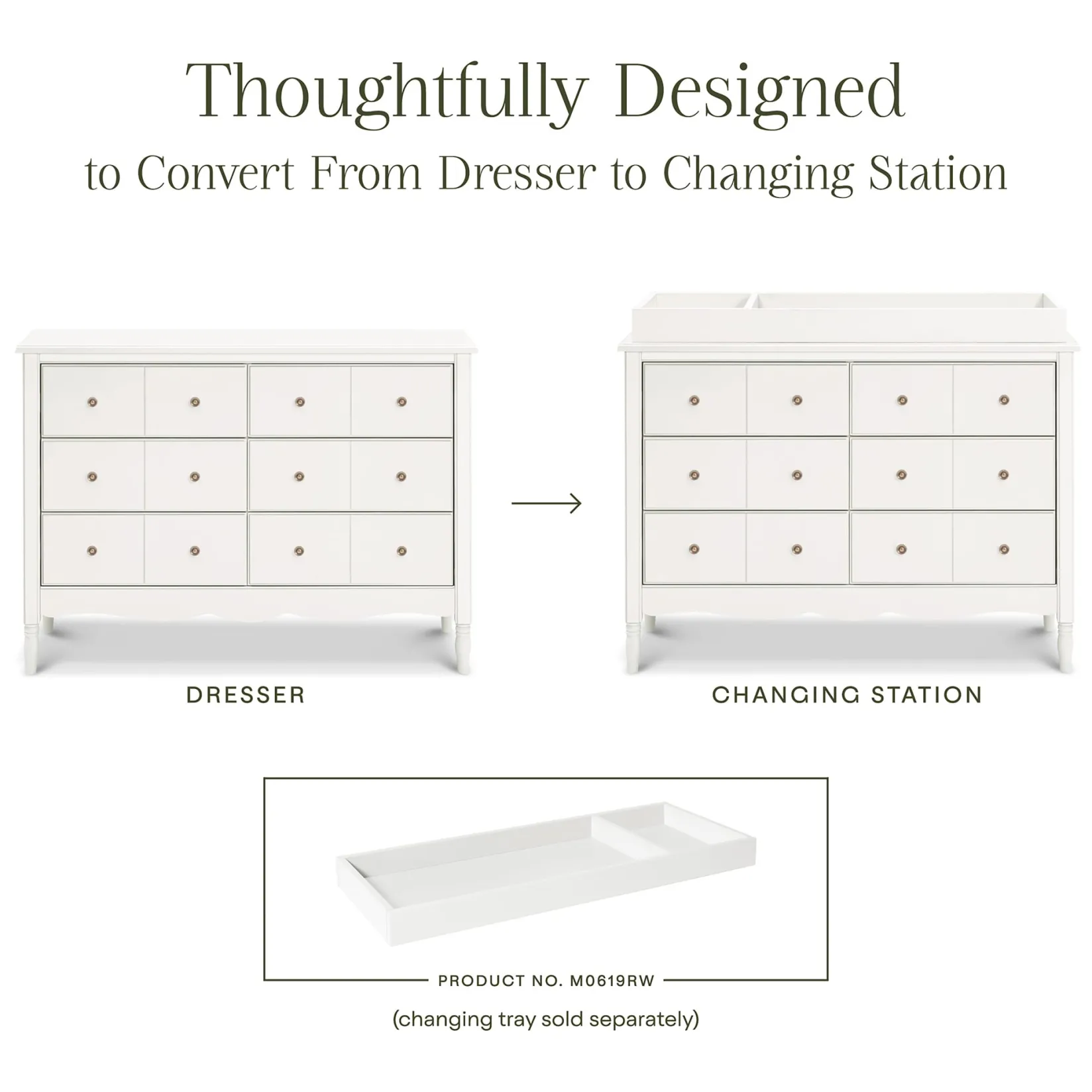 Outlet Liberty 6-Drawer Assembled Dresser - Warm White Storage Furniture