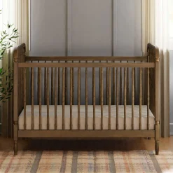 Liberty 3-in-1 Convertible Spindle Crib With Conversion Kit - Natural Walnut Cribs & Mattresses|Cribs & Mattresses