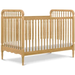 Liberty 3-in-1 Convertible Spindle Crib With Conversion Kit - Honey Cribs & Mattresses|Cribs & Mattresses