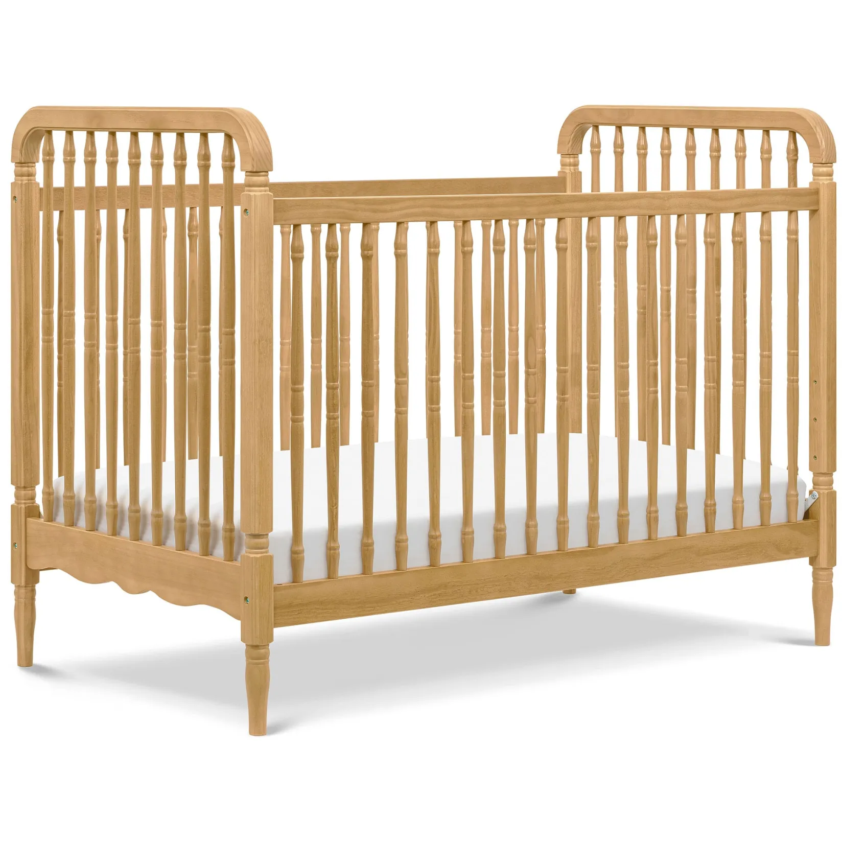 Liberty 3-in-1 Convertible Spindle Crib With Conversion Kit - Honey Cribs & Mattresses|Cribs & Mattresses