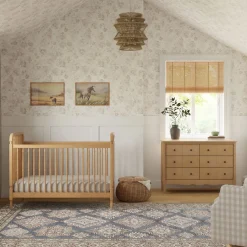 Liberty 3-in-1 Convertible Spindle Crib With Conversion Kit - Honey Cribs & Mattresses|Cribs & Mattresses