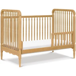 Liberty 3-in-1 Convertible Spindle Crib With Conversion Kit - Honey Cribs & Mattresses|Cribs & Mattresses
