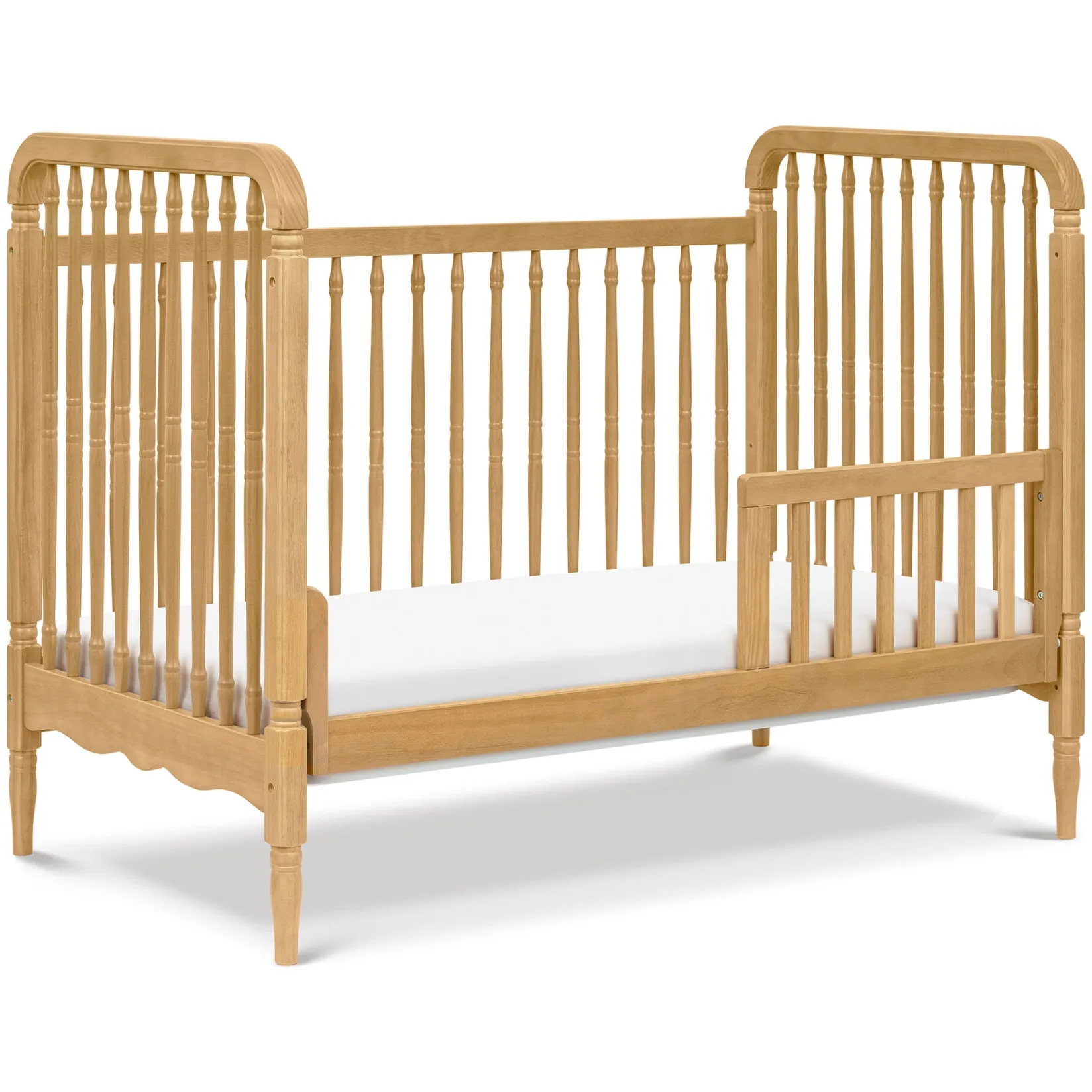 Liberty 3-in-1 Convertible Spindle Crib With Conversion Kit - Honey Cribs & Mattresses|Cribs & Mattresses