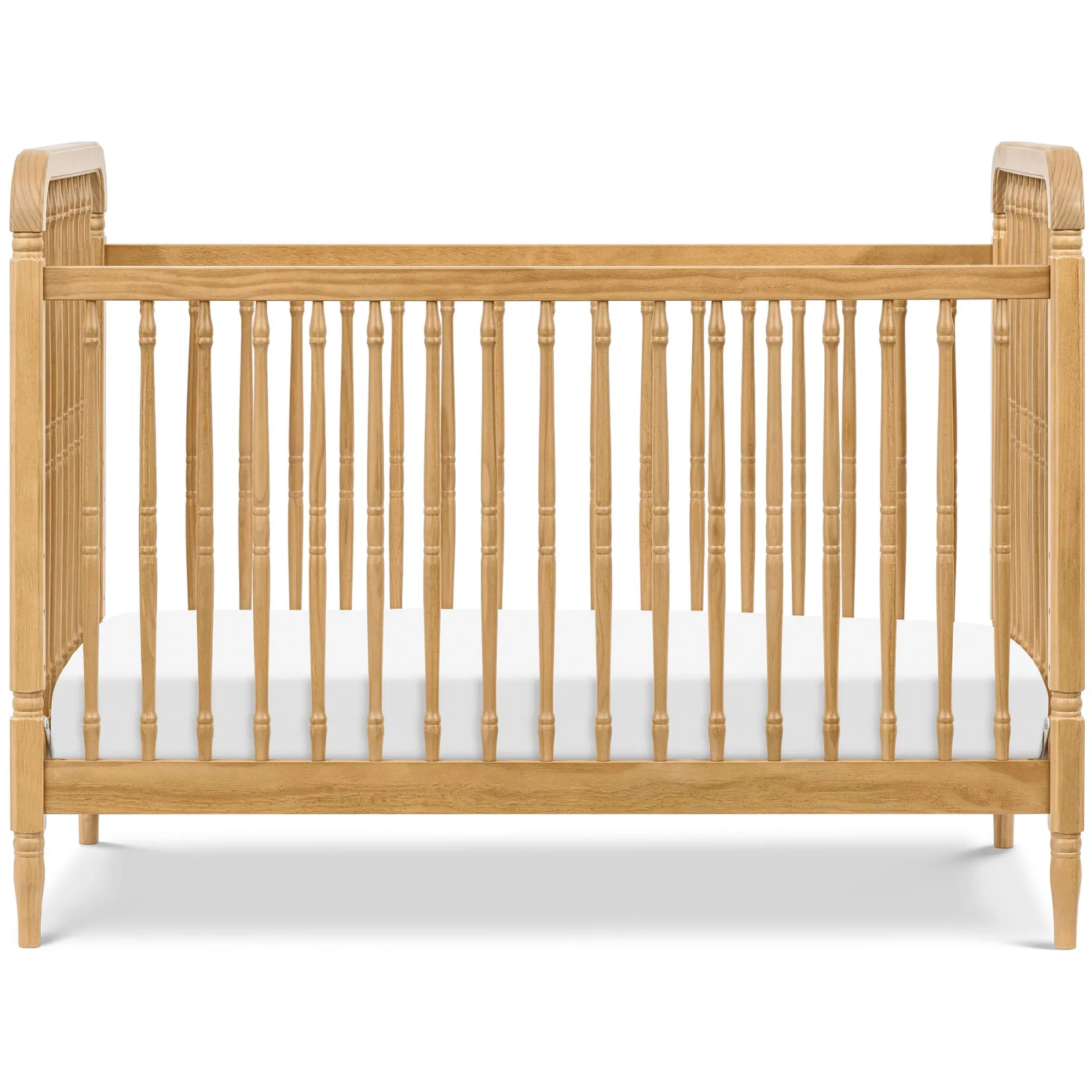 Liberty 3-in-1 Convertible Spindle Crib With Conversion Kit - Honey Cribs & Mattresses|Cribs & Mattresses