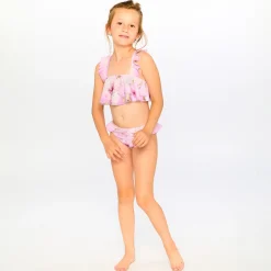 Swimsuits>Deux par Deux Flowers Bikini 7-12 Lilac