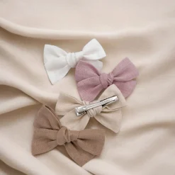 Sale Linen Bow Clips (2) BOY Fashion Accessories|Fashion Accessories