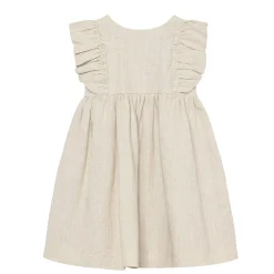 Dresses & Rompers>Huttelihut Linen Dress 2-8 Beige