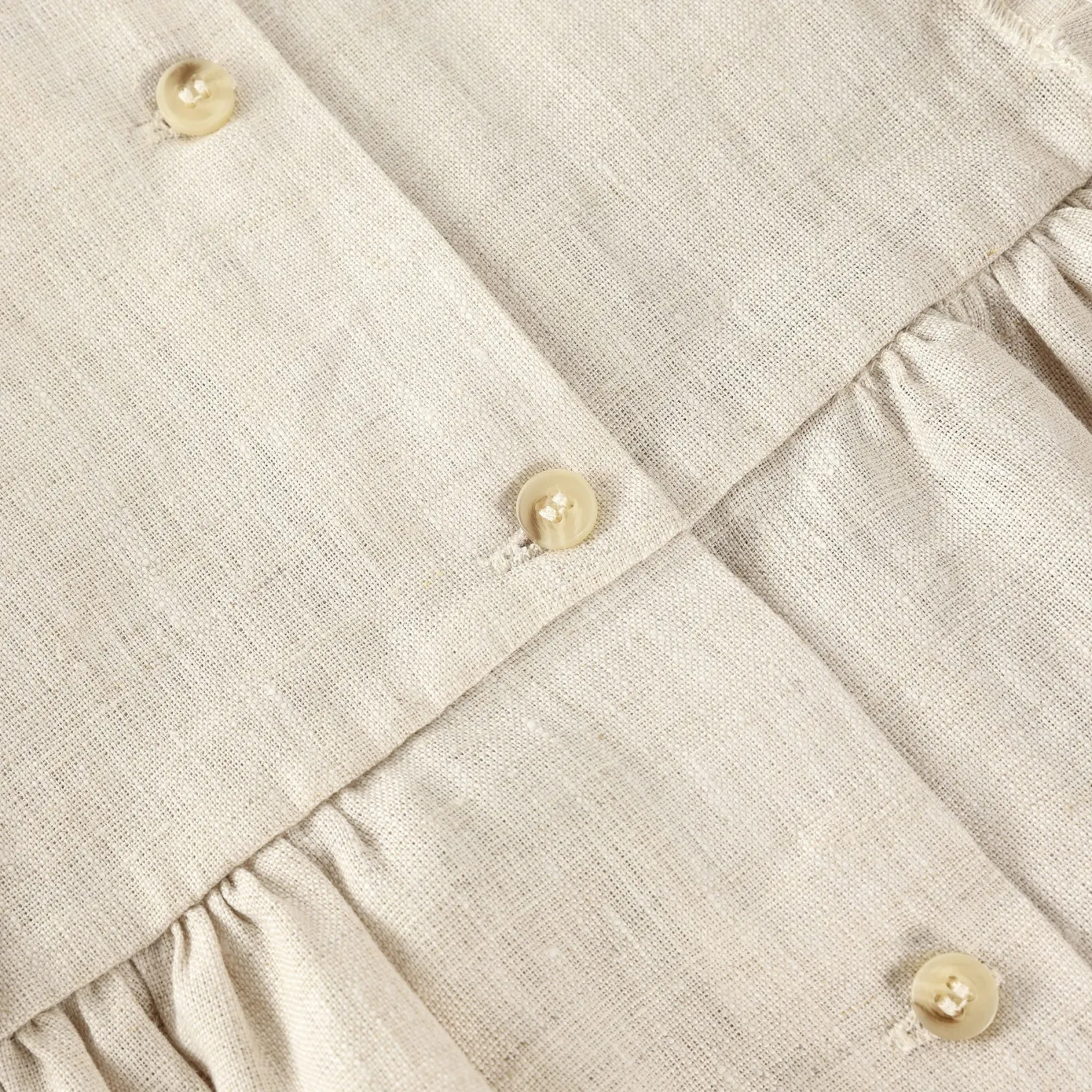 Dresses & Rompers>Huttelihut Linen Dress 2-8 Beige