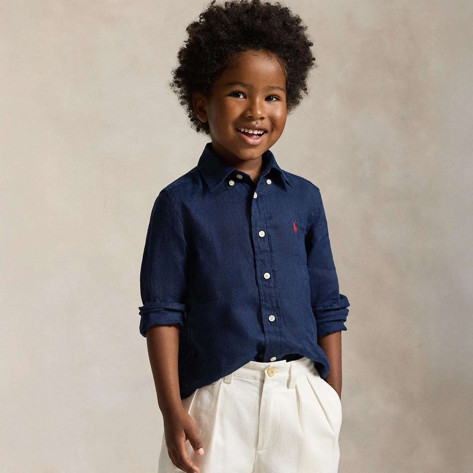 Sale Linen Sport Shirt 2-7y Kids/BOY Tops