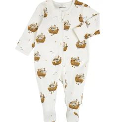 Pajamas|Pyjamas>Petit Lem Lions Ark Pajamas 0-12m Ivory