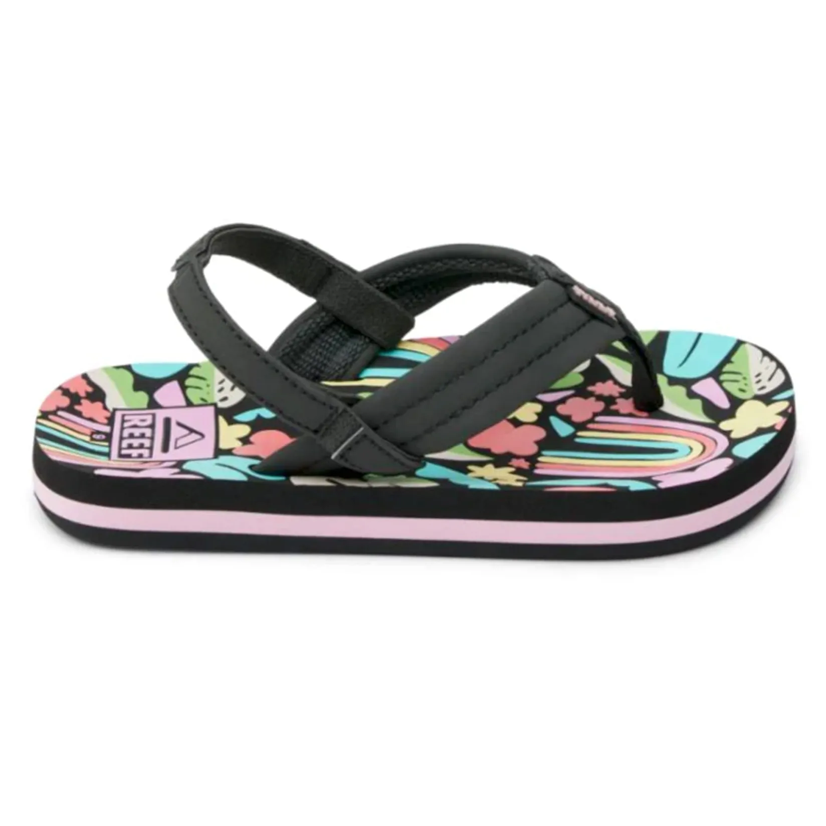 Sandals>Reef Little Ahi Sandals Sizes 5-12 Black