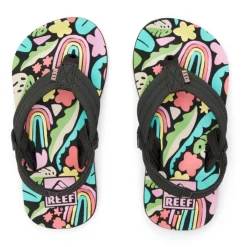 Sandals>Reef Little Ahi Sandals Sizes 5-12 Black