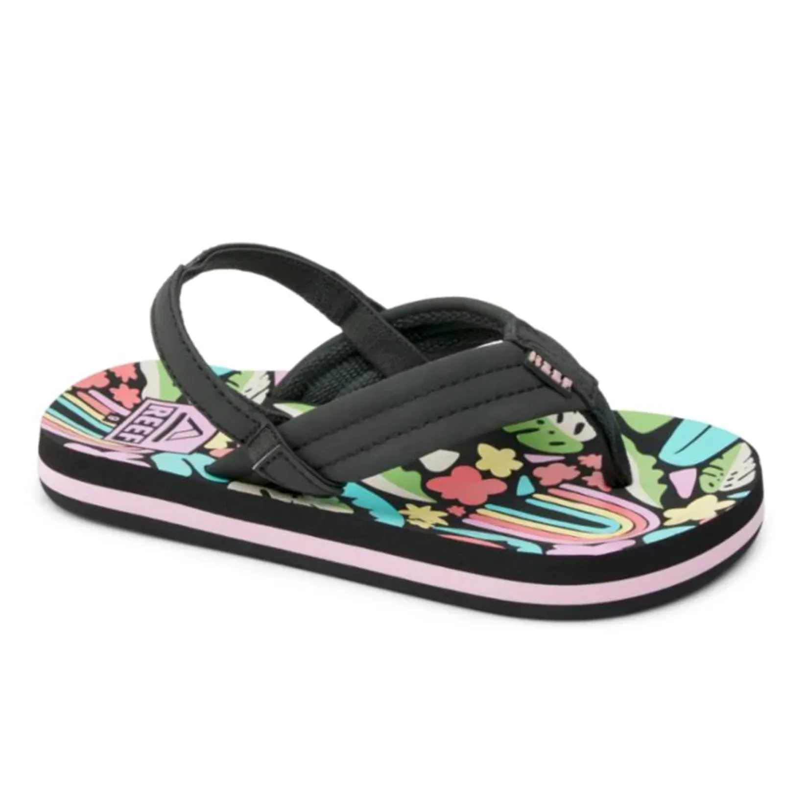 Sandals>Reef Little Ahi Sandals Sizes 5-12 Black