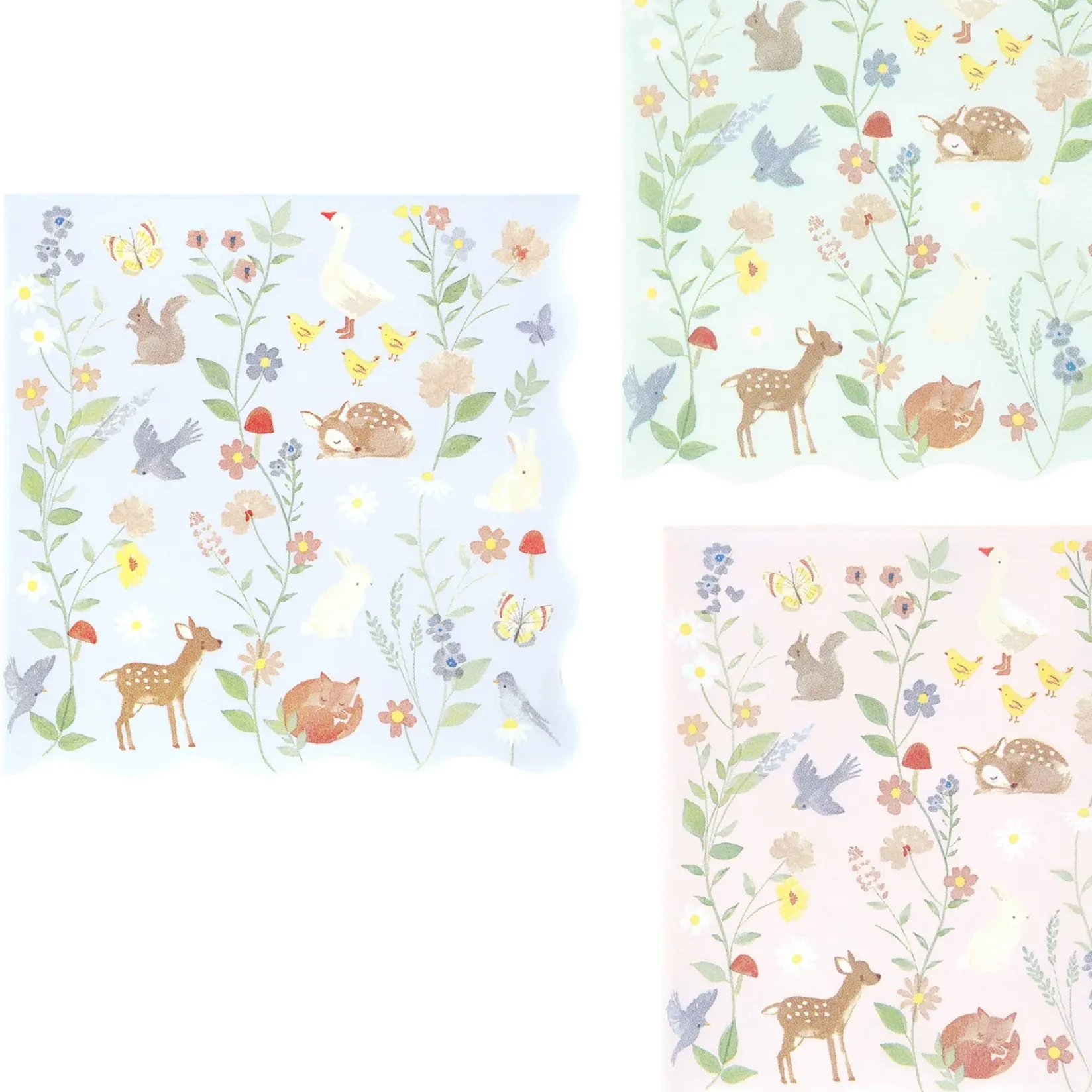 Clearance Little Animals Large Napkins Party Supplies