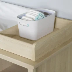Sale Little Smileys Changing Table with Removable Station - Bleached Oak Changing Tables