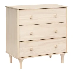 Best Lolly 3-Drawer Changer Dresser with Removable Changing Tray - Washed Natural Changing Tables