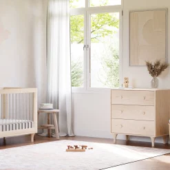 Best Lolly 3-Drawer Changer Dresser with Removable Changing Tray - Washed Natural Changing Tables