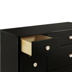 Lolly 6-Drawer Double Dresser - Black / Washed Natural Storage Furniture