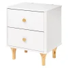 Nightstands>Babyletto Lolly Nightstand with USB Port - White and Natural