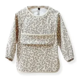 Breastfeeding|Bibs>Bulle Long Sleeve Waterproof Bib - Antique Flowers