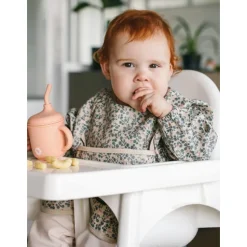 Breastfeeding|Bibs>Bulle Long Sleeve Waterproof Bib - Antique Flowers