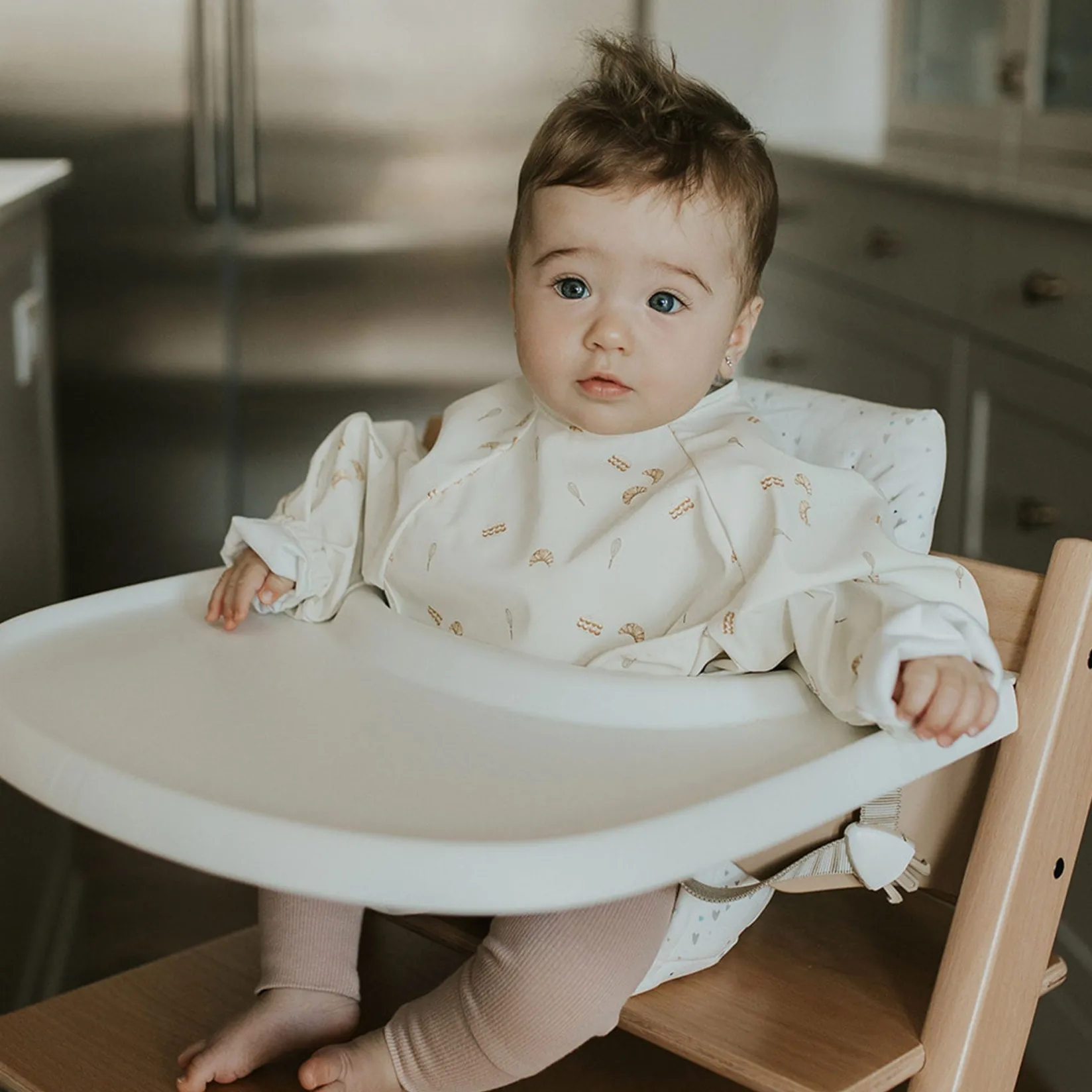 New Long-sleeved Bib with integrated pocket 6-24m - Breakfast Kids Breastfeeding|Bibs