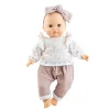 Dolls>Paola Reina Los Manus Doll - Lola with Floral Blouse, Pants, and Bow