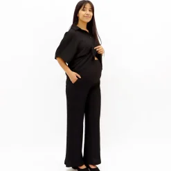 Jeans & Pants>Bella Maternite Lounge Maternity Pants Black