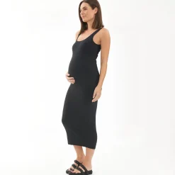Dresses, Skirts & Jumpsuits>Ripe Luxe Knit Contour Dress Black