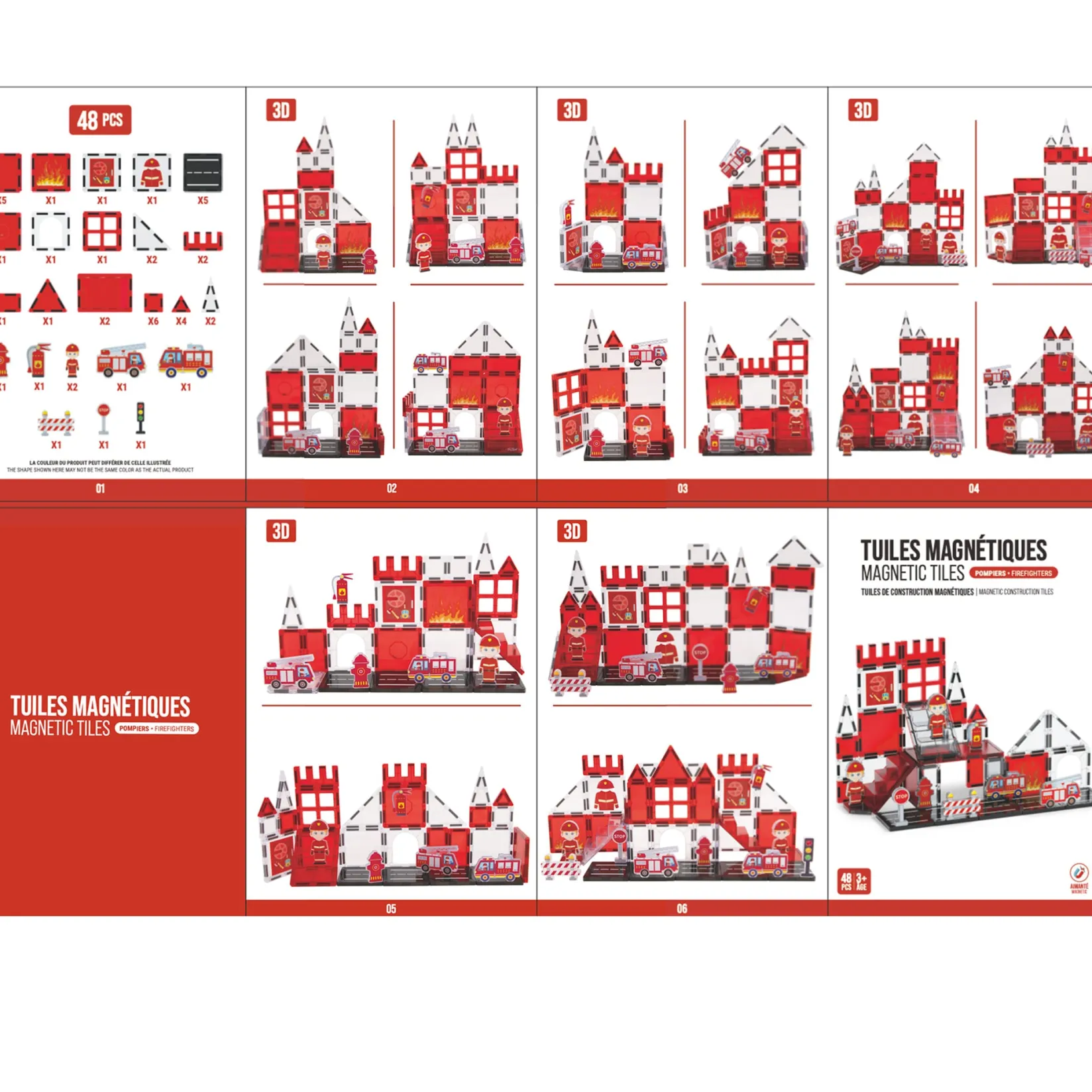 Assembly & Construction>Bebe Confort Magnetic Tiles - Firefighters