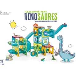 New Magnetic Tiles Dinosaures Kids Assembly & Construction