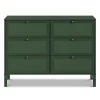 Clearance Margot 6 Drawers Dresser - Forest Green Storage Furniture