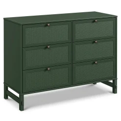 Clearance Margot 6 Drawers Dresser - Forest Green Storage Furniture