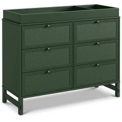 Clearance Margot 6 Drawers Dresser - Forest Green Storage Furniture