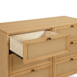Outlet Margot 6-Drawer Dresser - Honey Storage Furniture