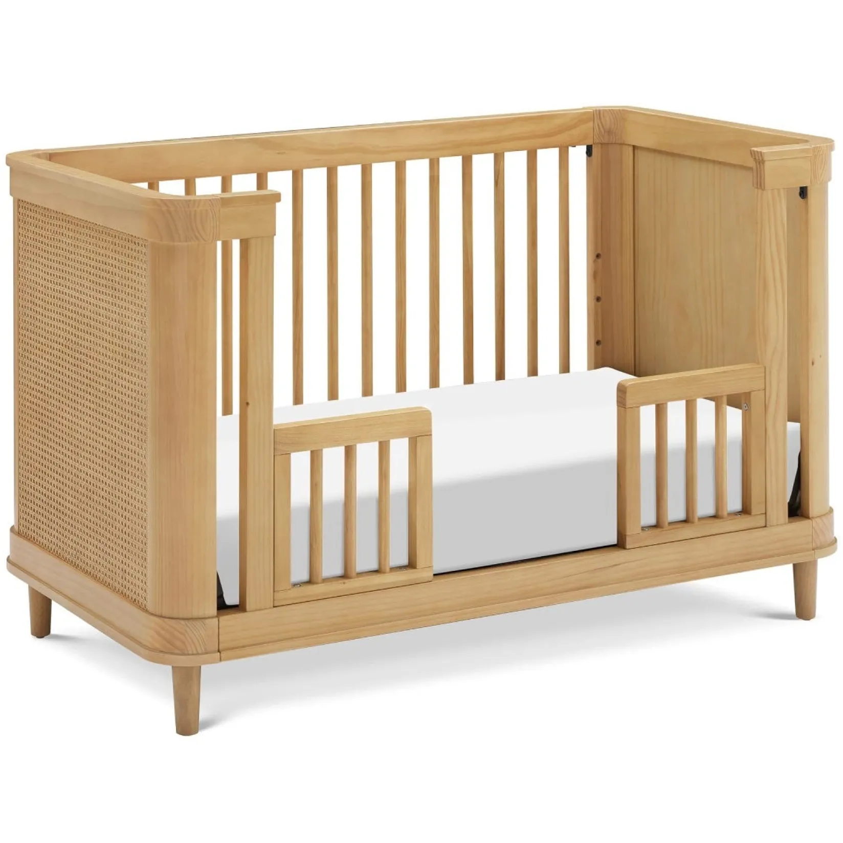 Cribs & Mattresses|Cribs & Mattresses>Namesake Marin with Cane 3-in-1 Convertible Crib - Honey and Honey Cane