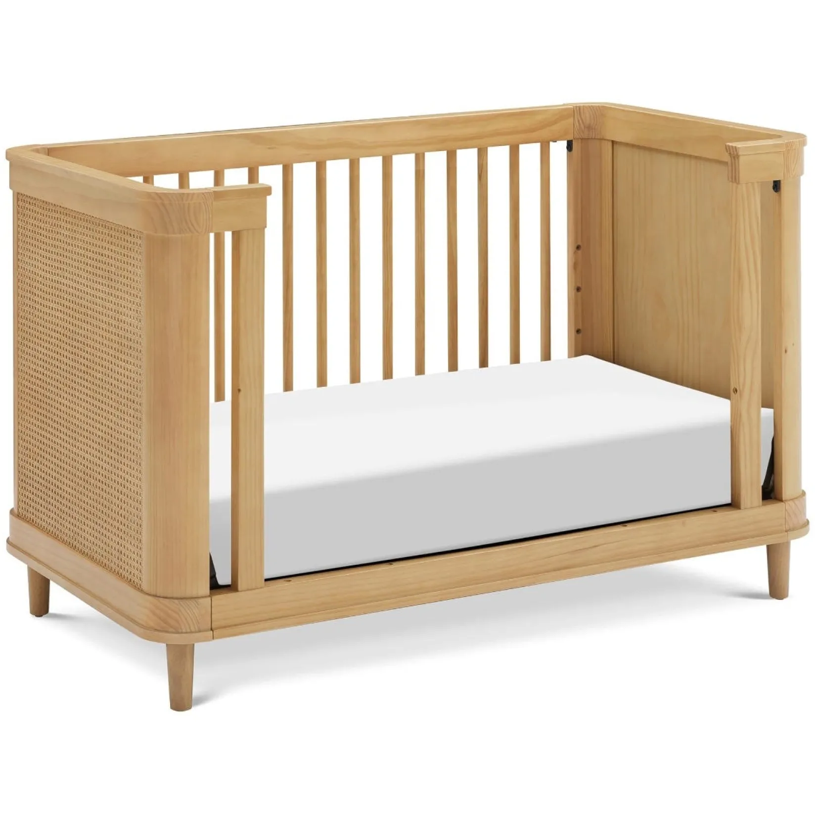 Cribs & Mattresses|Cribs & Mattresses>Namesake Marin with Cane 3-in-1 Convertible Crib - Honey and Honey Cane