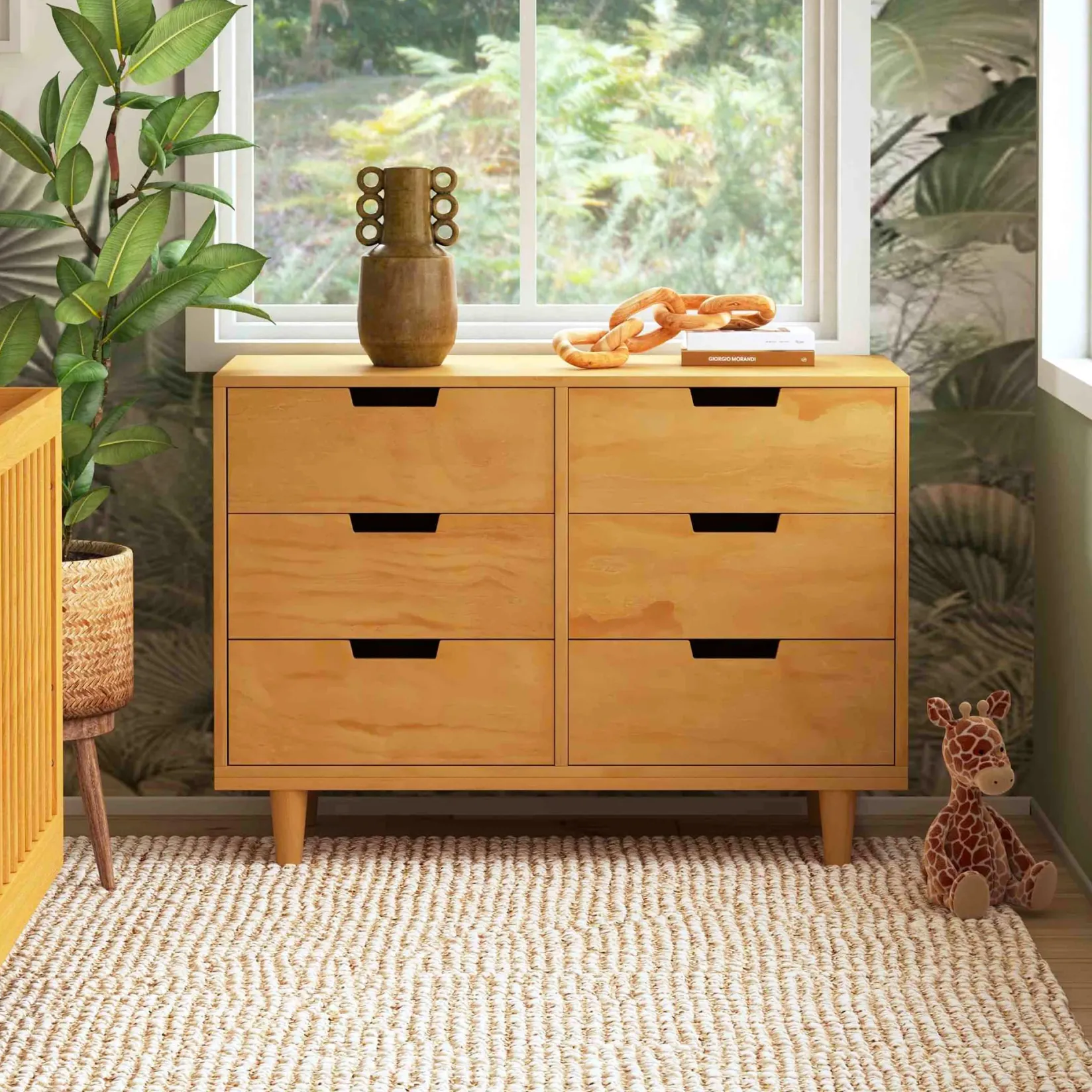 Storage Furniture>DaVinci Marley 6-Drawer Double Dresser - Honey