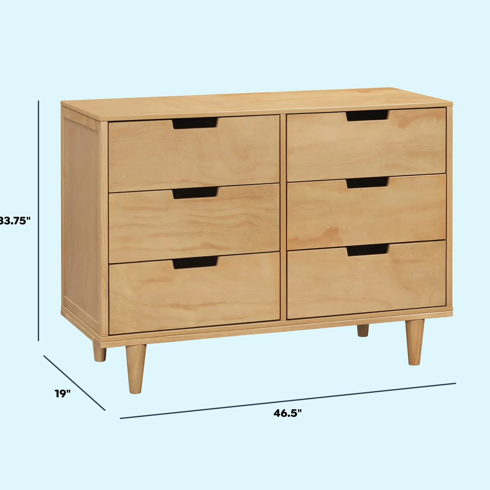Storage Furniture>DaVinci Marley 6-Drawer Double Dresser - Honey