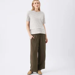 Jeans & Pants>Ripe Marlow Shirred Pants Olive