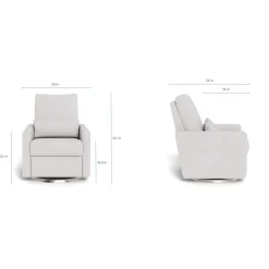 Sale Matera Rocking, Swivel and Reclining Armchair - Dune / Steel Gliders & Rocking Chairs|Gliders & Rocking Chairs