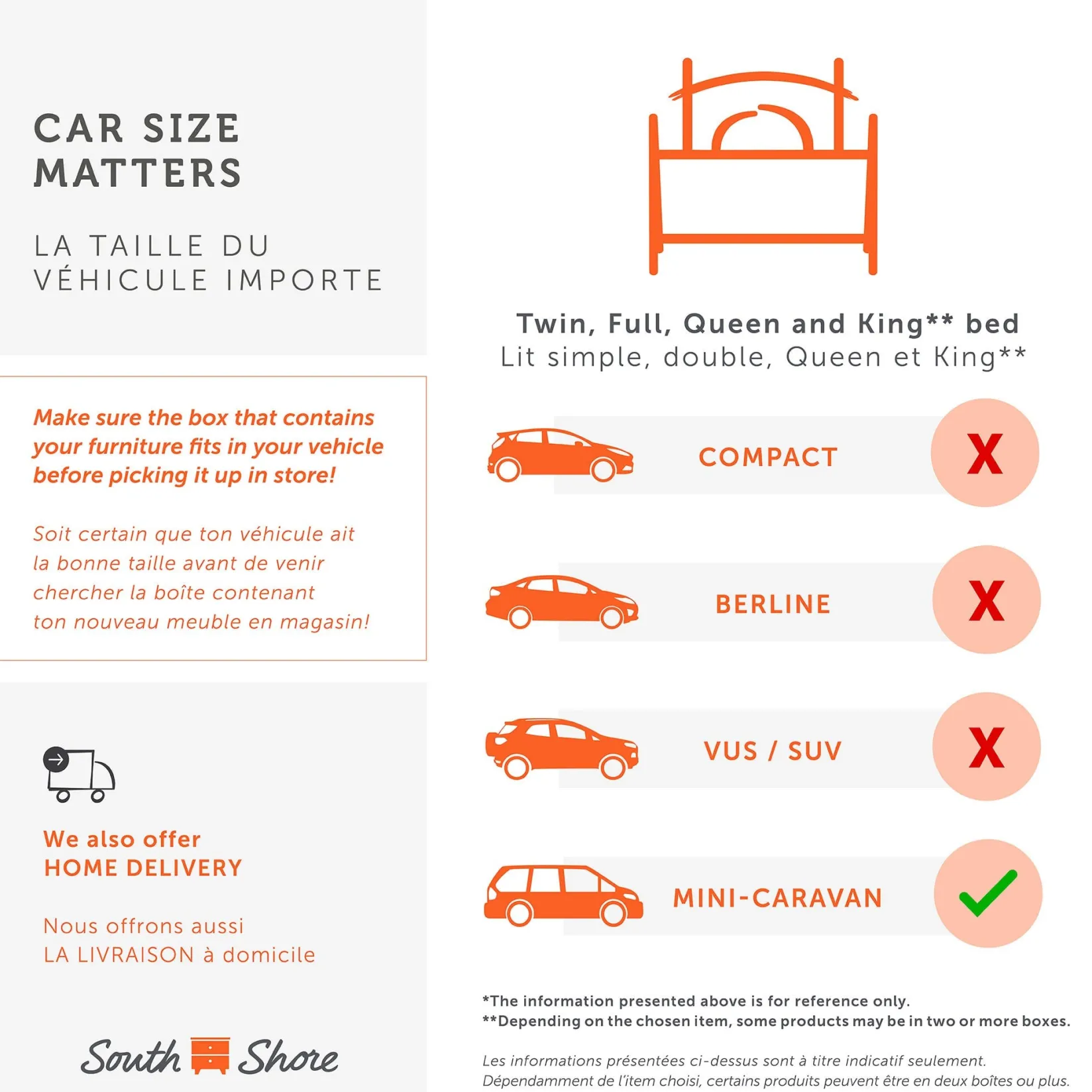 Twin, Full & Queen Beds>South Shore Mates bed Summer Breeze - White Pine