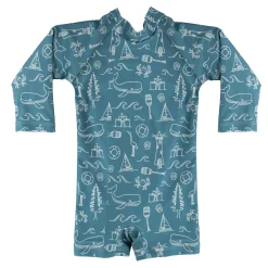 Swimsuits>Current Tyed Max Uv Sunsuit 2-5 Blue