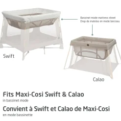 Sheets|Bedding>Maxi-cosi Swift/Calao Bassinet Mode Sheets – Set of 2