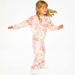 Fleeces And Sweatshirts|Tops>Deux par Deux Meadow Sweatshirt 3-6 Pink