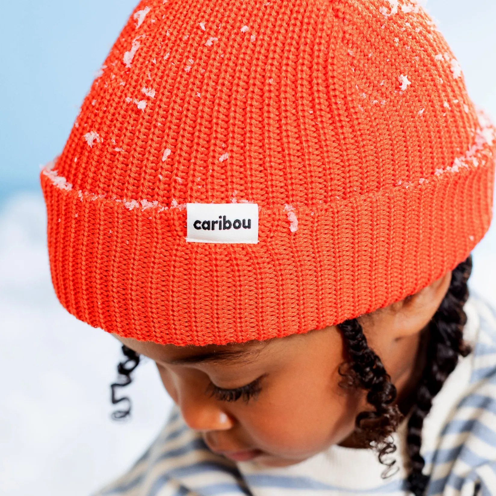 Beanies|Beanies>Caribou Merino Beanie 6-18m Orange