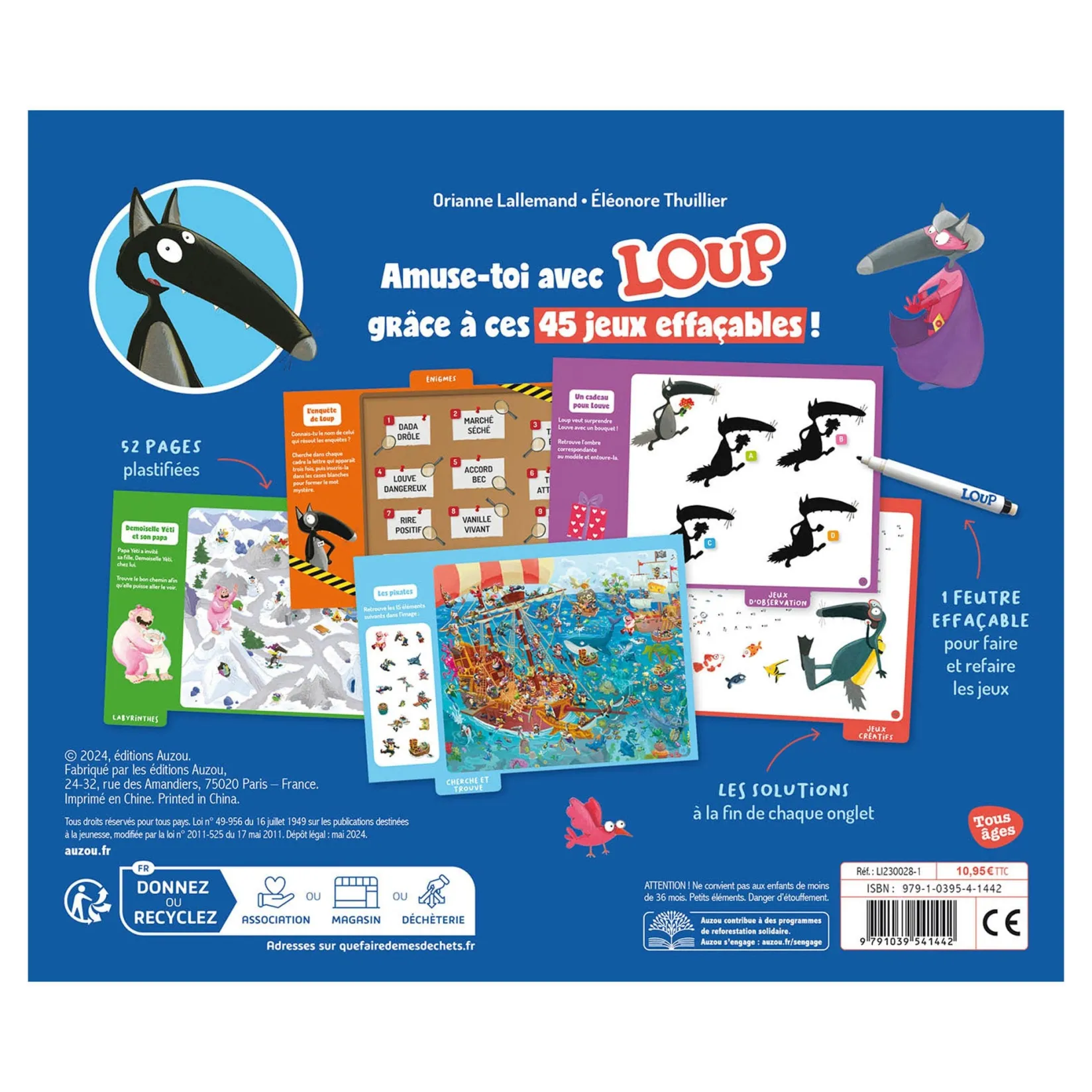 Clearance Mes Jeux Effaçables - Loup 4 Years And Over
