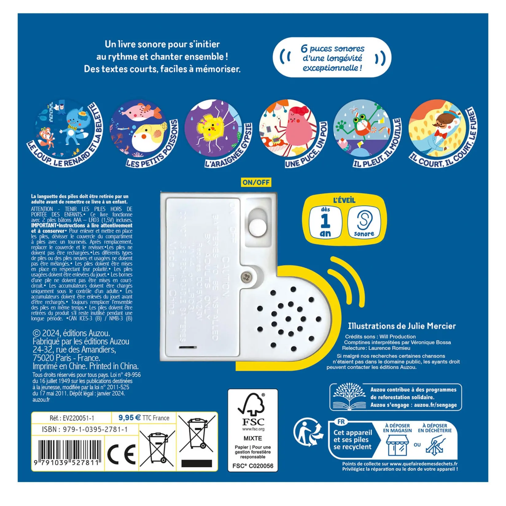 2 Years And Over|Baby 0-2 Years>Auzou Mes Super Comptines D'Animaux